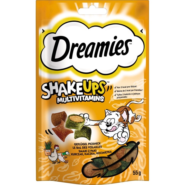 Dreamies Shake Ups Multivitamins Geflügel Picknick - 55 g