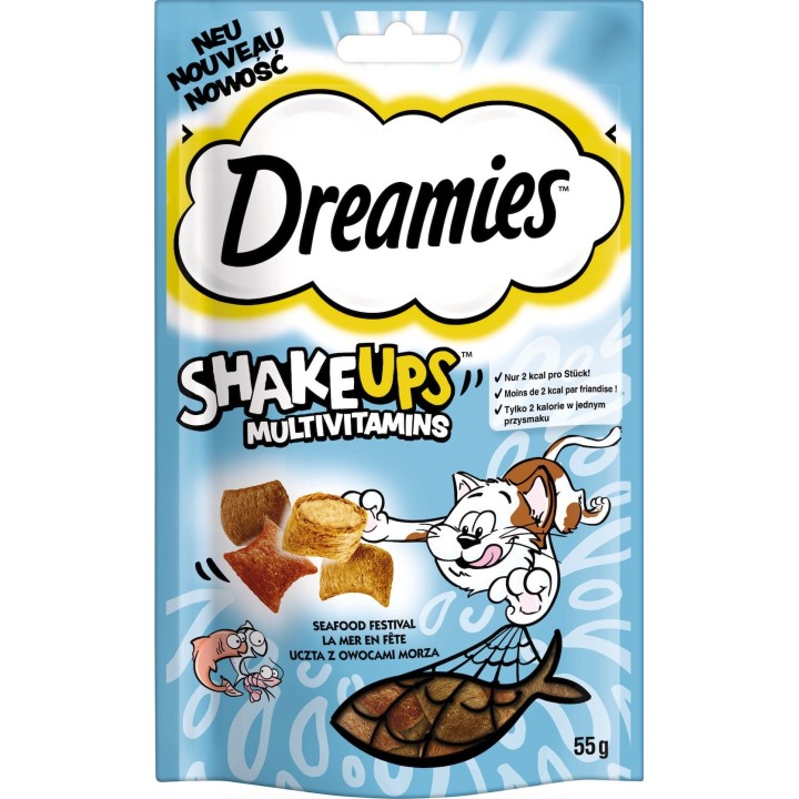 Dreamies Shake Ups Multivitamins Seafood Festival - 55 g