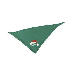 Schecker - Besticktes Weihnachts-Halstuch Mütze + Name [35cm - Grün]