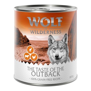 Wolf of Wilderness Adult - "The Taste Of" 6 x 800 g  - The Outback - Huhn, Rind, KÄNGURU