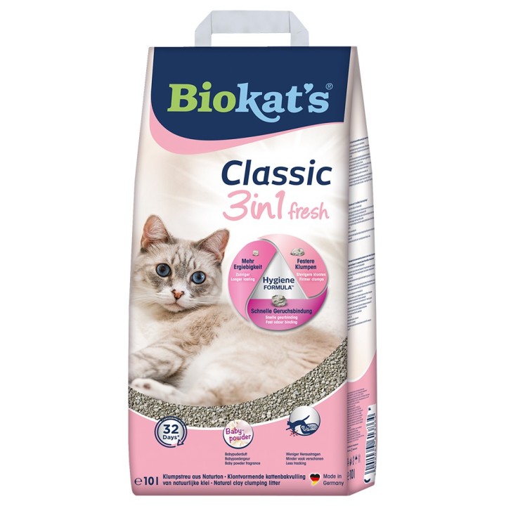 Biokat´s Classic 3in1 Fresh Katzenstreu Babypuder - 10 l