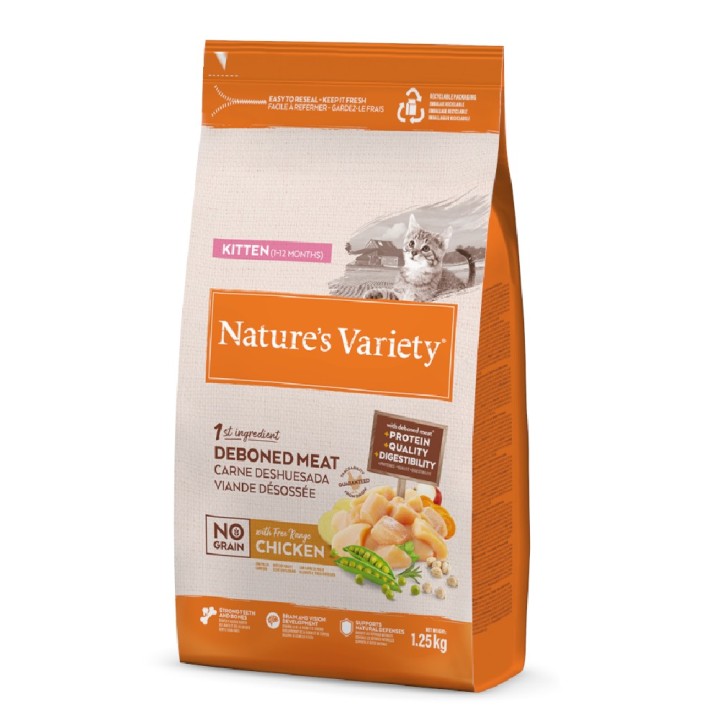 Nature's Variety No Grain Kitten Freilandhuhn - 1,25 kg