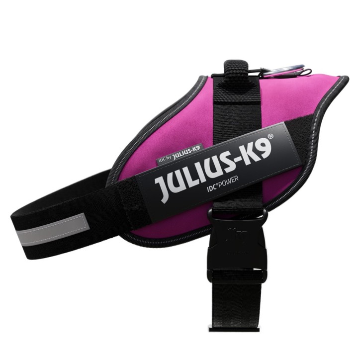 Julius-K9 IDC Powergeschirr, dunkelpink - Größe XL: Brustumfang 71 - 96 cm