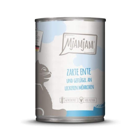 Sparpaket MjAMjAM 24 x 400 g - zarte Ente und Geflügel an leckeren Möhrchen