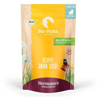Herrmann's | Bio Huhn mit Karotte | Selection Kitten | 12 x 100 g