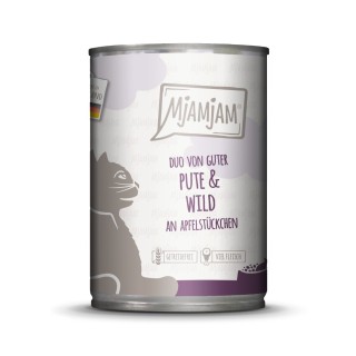 MjAMjAM 6 x 400 g - gute Pute & Wild an Apfelstückchen