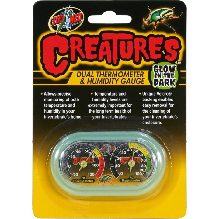Zoo Med Creatures Dual Thermometer und Luftfeuchtigkeit - 1 Stk