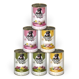 DOGGY Dog Adult 6 x 400 g - Mixpaket Sensitive (3 Sorten)