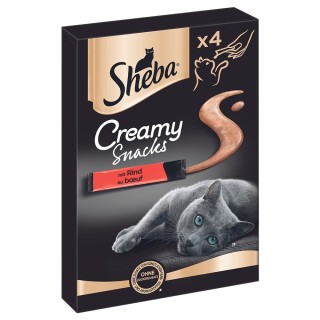 Sheba Creamy Snacks -Sparpaket Rind (44 x 12 g)