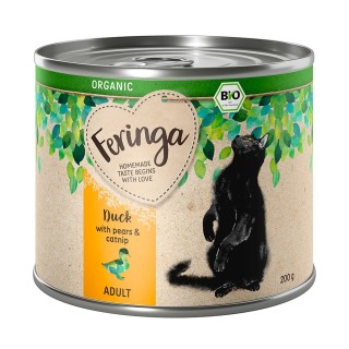 Feringa Bio Menü 6 x 200 g - Bio Ente mit Birne und Katzenminze