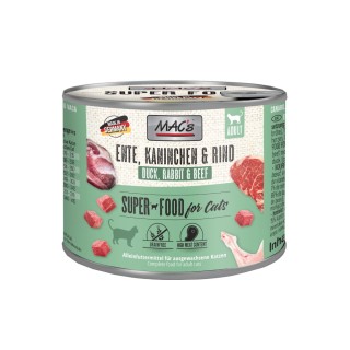 MAC´s Cat 6 x 200 g - Ente, Kaninchen, Rind