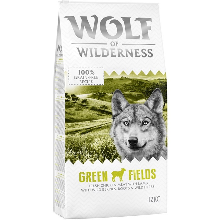 Wolf of Wilderness Adult "Green Fields" Lamm - getreidefrei - 12 kg