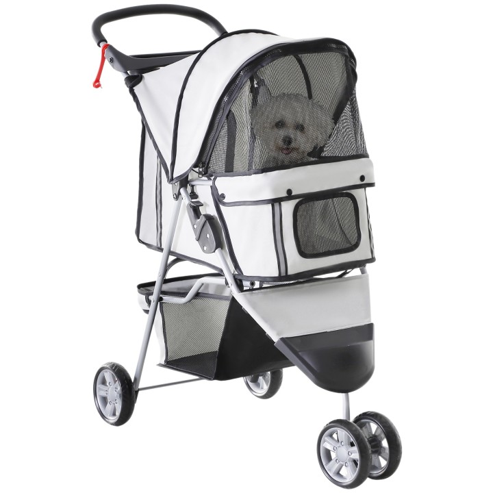 PawHut Hundewagen Hundebuggy Buggy Hunde Katzen mehrfarbig (Grau)   Aosom