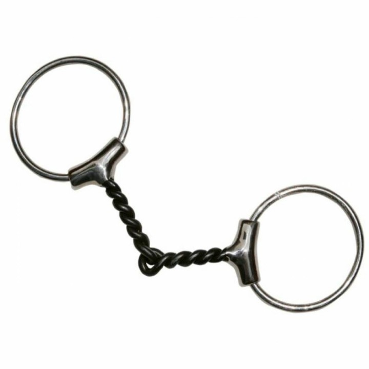 Gebiss 2 Ringe für Pferd Edelstahlnetz, dünne LäufeTattini torsad‚s