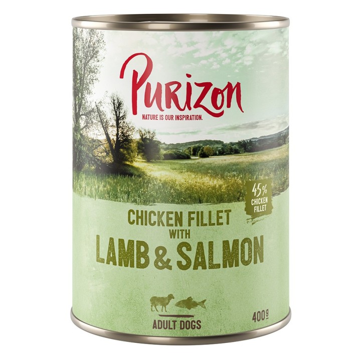 Purizon Original Adult 6 x 400 g - Hühnerfilet mit Lamm & Lachs, Kartoffel & Birne