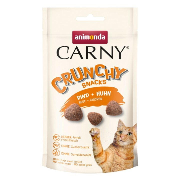 Animonda Carny Adult Crunchy - Sparpaket: 10 x 50 g Rind + Huhn