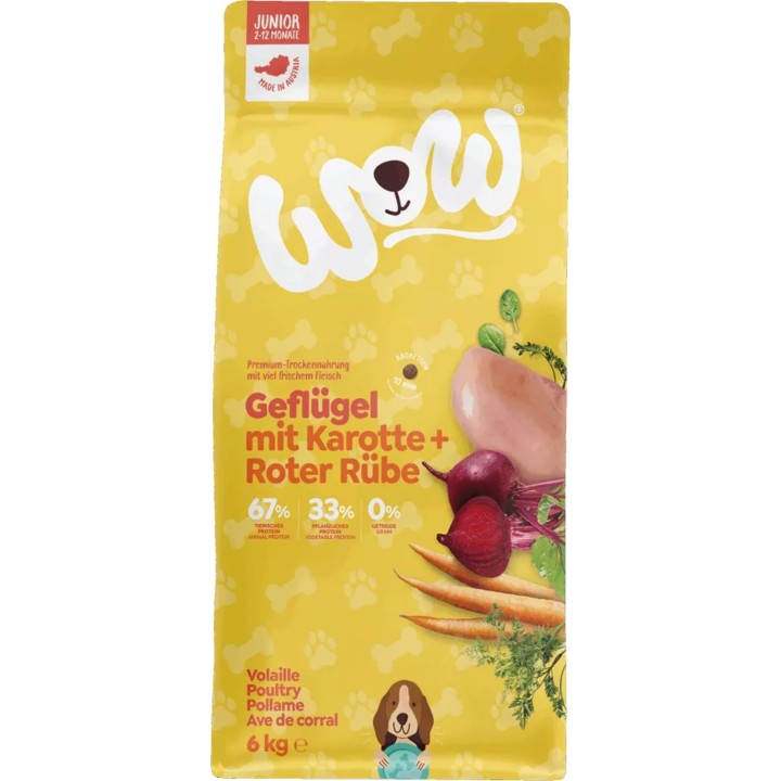 WOW JUNIOR Geflügel Trockenfutter - 6 kg