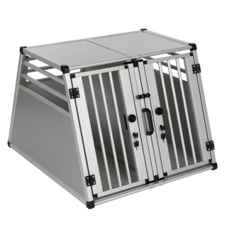 Autohundebox AluRide Doppelbox - B 80 x T 92 x H 65 cm (Größe L)