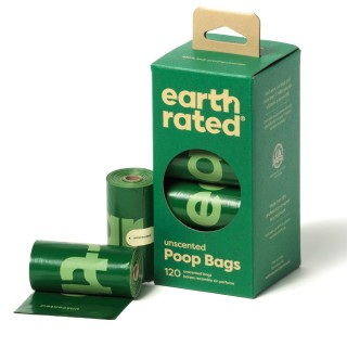 Earth Rated Hundekotbeutel Rollen - 8 Rollen à 15 Beutel, Ohne Duft (120 Beutel)