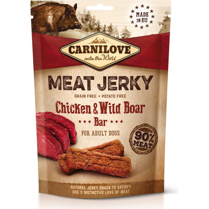 Carnilove Meat Jerky Chicken & Wild Boar Bar - Adult - 100 g