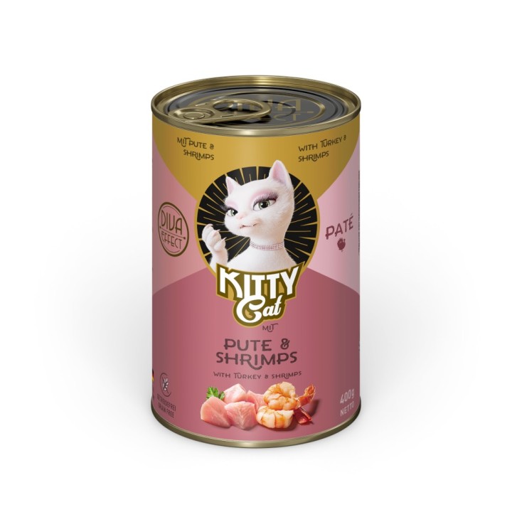 KITTY Cat Adult Pate 6 x 400 g - Pute & Shrimps