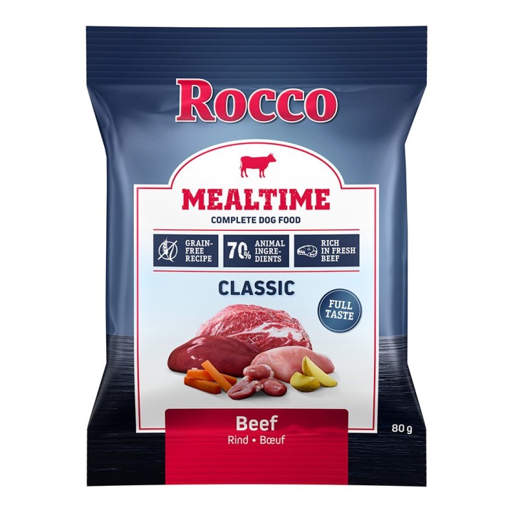 Rocco Mealtime testen! Rocco Mealtime Rind 320 g (4 x 80 g)