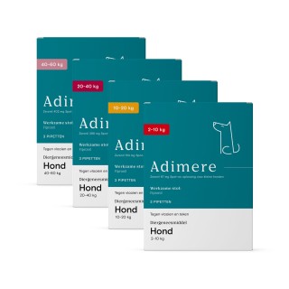 Adimere gegen Flöhe und Zecken - Hund (2-10 kg) - 3 Pipetten