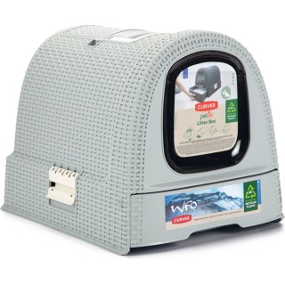 Curver Petlife Katzentoilette Rattanoptik Grau - 1 Stk