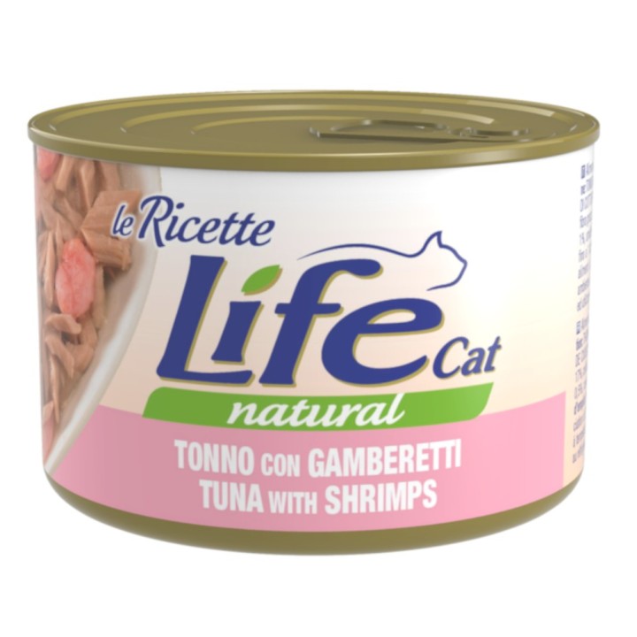 Life Cat "Le Ricette" 4 x 150 g - Thunfisch mit Garnelen