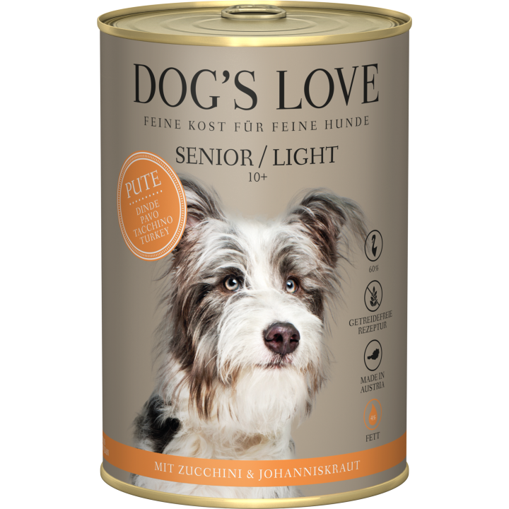 DOG'S LOVE Hundefutter Senior Pute - 400 g