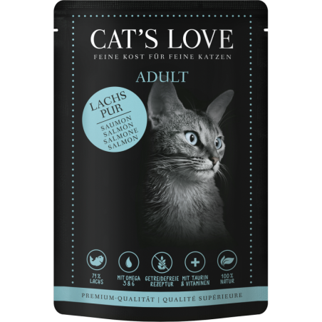 CAT's LOVE Katzen Nassfutter ADULT Lachs Pur - 85 g