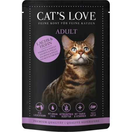 CAT's LOVE Katzen Nassfutter ADULT Lachs & Huhn Mix - 85 g