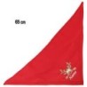Schecker - Besticktes Weihnachts-Halstuch Rentier Rotnase + Name [65cm - Rot]