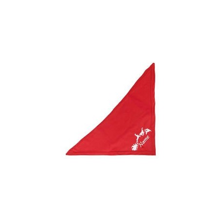 Schecker - Besticktes Weihnachts-Halstuch Rentierschlitten + Name [35cm - Rot]