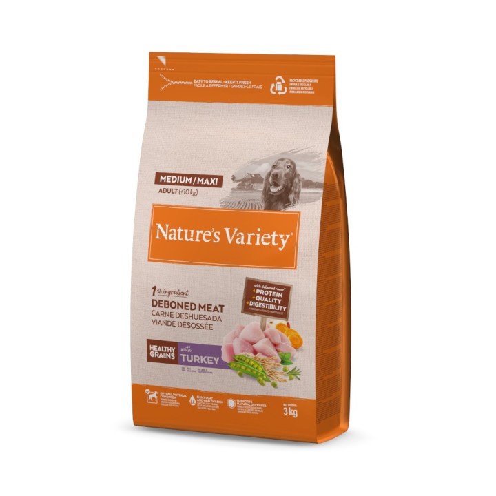 Nature's Variety Healthy Grains Adult Medium/Maxi Truthahn - 3 kg