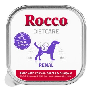 Rocco Diet Care Renal Rind mit Hühnerherzen & Kürbis Schale 150 g 10 x 150 g