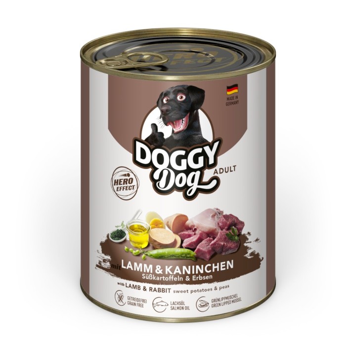 DOGGY Dog Adult 6 x 800 g - Lamm & Kaninchen