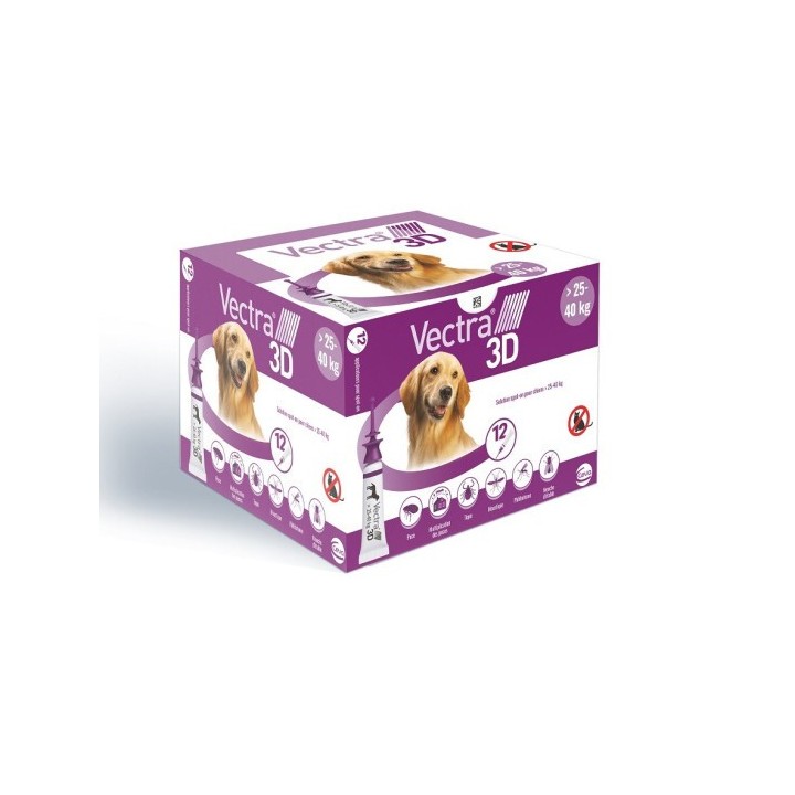 Hundefutter 25-40 kg gegen Flöhe Ceva Vectra 3d (x12)