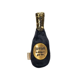 Beeztees Champagnerflasche - 30 x 9 x 9 cm - Schwarz/Gold