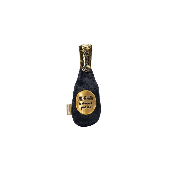 Beeztees Champagnerflasche - 30 x 9 x 9 cm - Schwarz/Gold