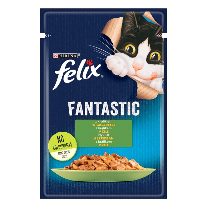 Felix Fantastic Pouches 26 x 85 g - Kaninchen