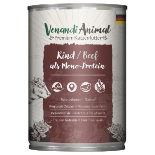 Venandi Animal Monoprotein 6 x 400 g - Rind