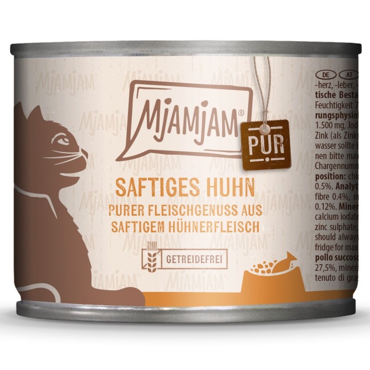 Sparpaket MjAMjAM Pur 24 x 200 g - saftiges Hühnchen pur