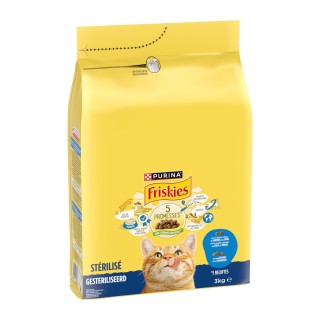 PURINA Friskies Sterilized Katze mit Lachs, Thunfisch und Gemüse - 3 kg