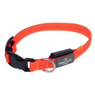 Nomad Tales Spirit USB LED Nylonhalsband, orange - Größe S: Halsumfang 34-41 cm