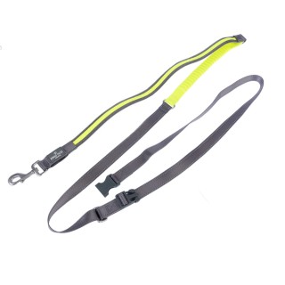 Nomad Tales Spirit USB LED Joggingleine neongelb & grau - 180 - 250 cm lang, 25 mm breit