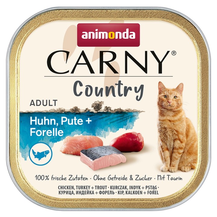 animonda Carny Country Adult 32 x 100 g - Huhn, Pute + Forelle