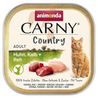 animonda Carny Country Adult 32 x 100 g - Huhn, Kalb + Reh