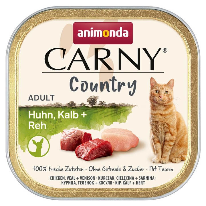 animonda Carny Country Adult 32 x 100 g - Huhn, Kalb + Reh