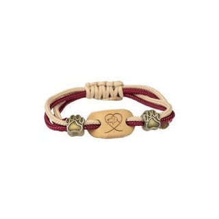 Trendfährte Paracord Armband [Bordeaux/Beige]